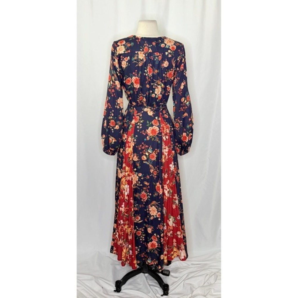 Anthropologie‎ FARM RIO Gracia Wrap Maxi Dress Floral Birds Bohemian X-Small - Picture 10 of 15